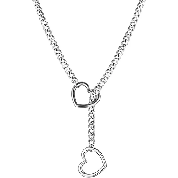 Pink Elephant Heart O Ring Slip Choke Chain
