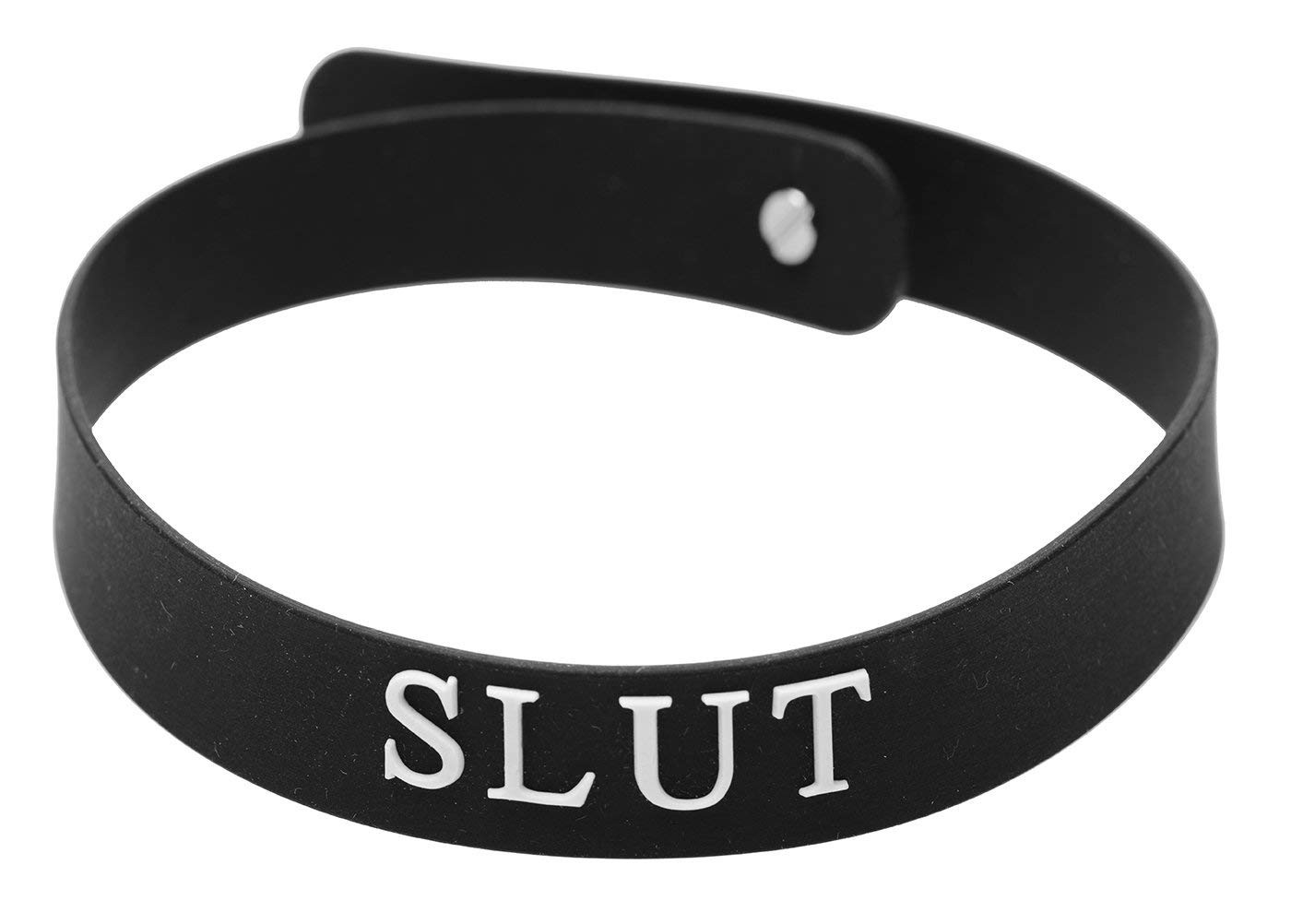 Master Series Slut Silicone Collar Black 17.5 Inches 1 