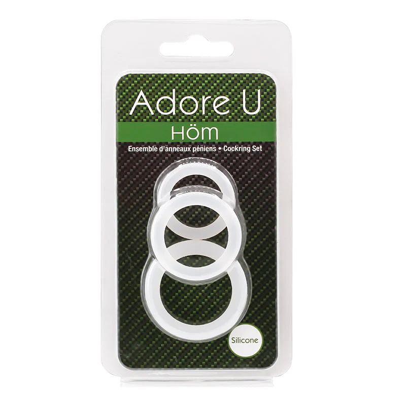Adore U Höm Cock Ring Set Clear