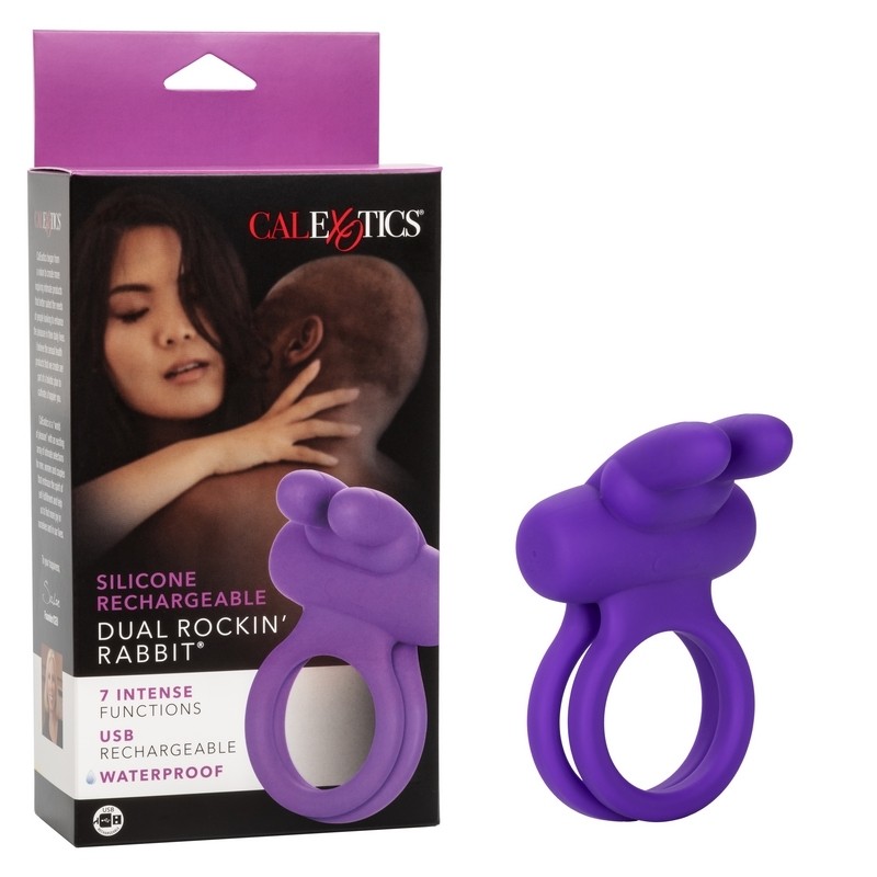 CalExotics Dual Rockin' Rabbit Vibrating Cock Ring