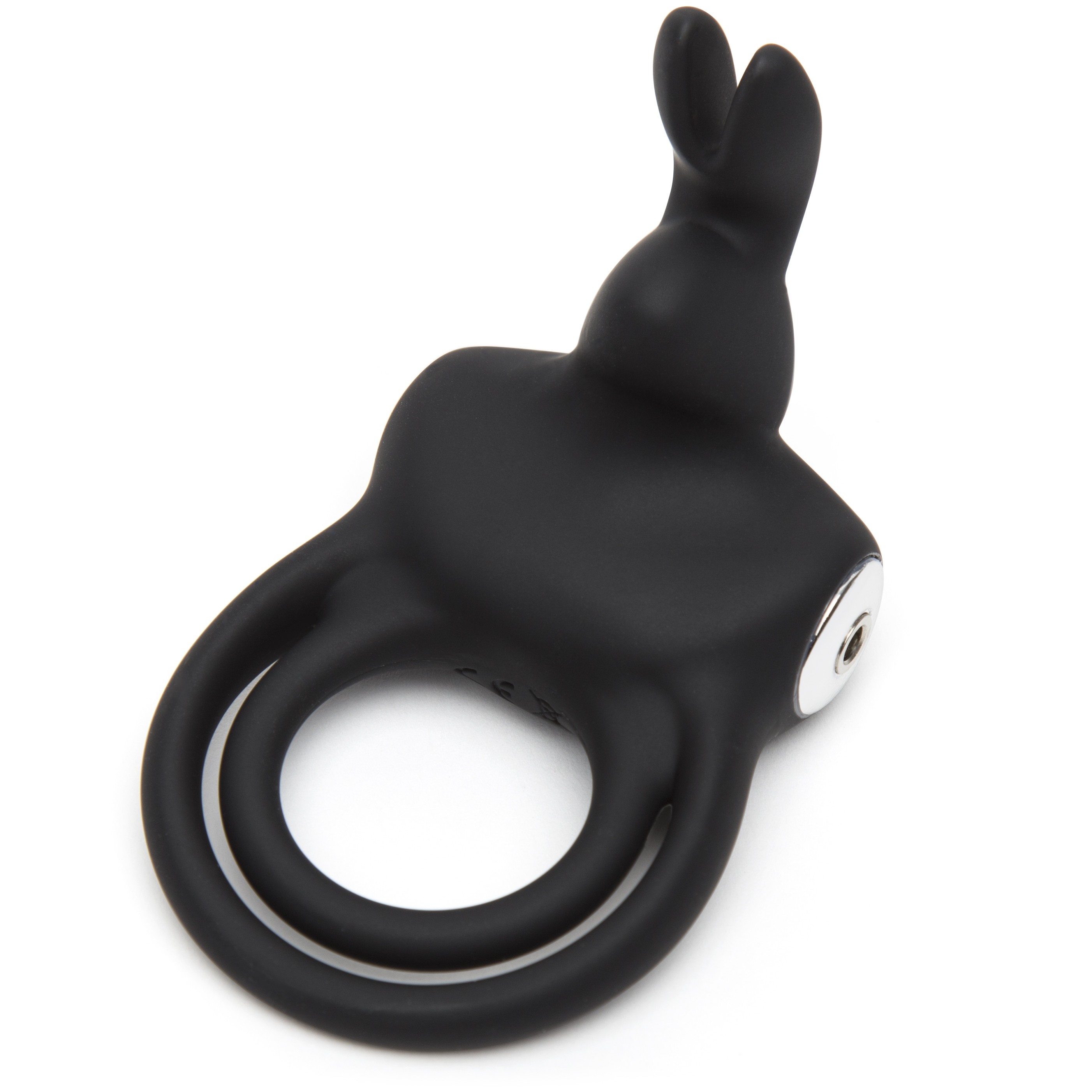 Happy Rabbit Couples Stimulating Rechargeable Rabbit Love Ring Black