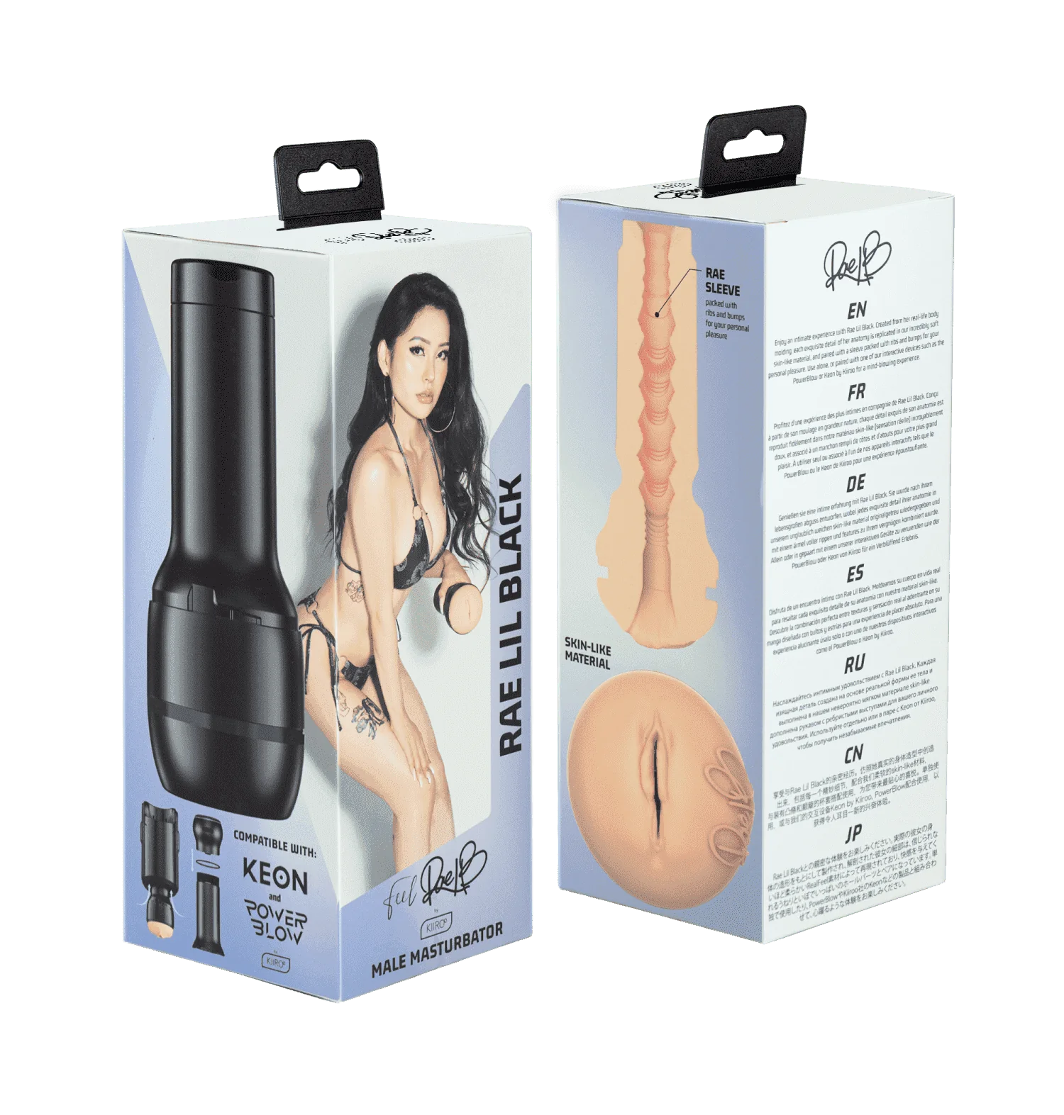 Kiiroo Feel Rae Lil Black Realistic Pussy Stroker
