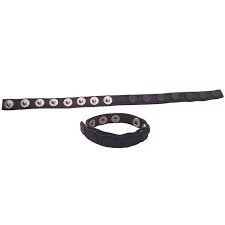 Rouge Leather Single Multi Snap Cock Strap / Silver Snap Buttons