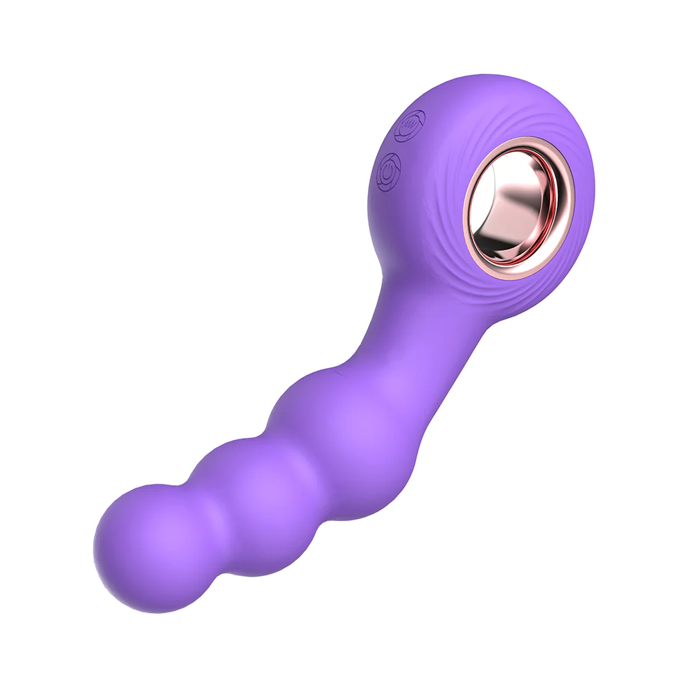 Luv Inc BR15 Beaded Flexible Vibrator Purple