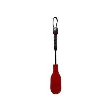 Rouge Mini Leather Oval Paddle Crop 10" - Red