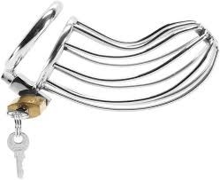 Rouge Stainless Steel Chasity Cock Cage with Padlock