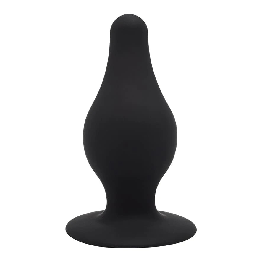 SilexD Dual Density Silicone Model 2 Black Butt Plug 4" Inches Large