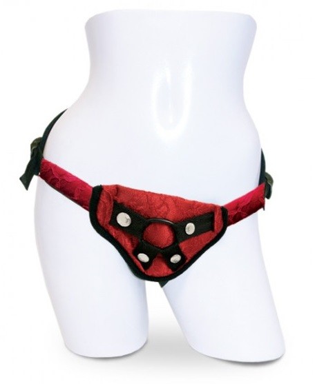 Sportsheets Red Lace Corset Strap On Harness 