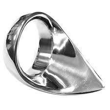 Rouge Stainless Steel Tear Drop Cock Ring - 45mm