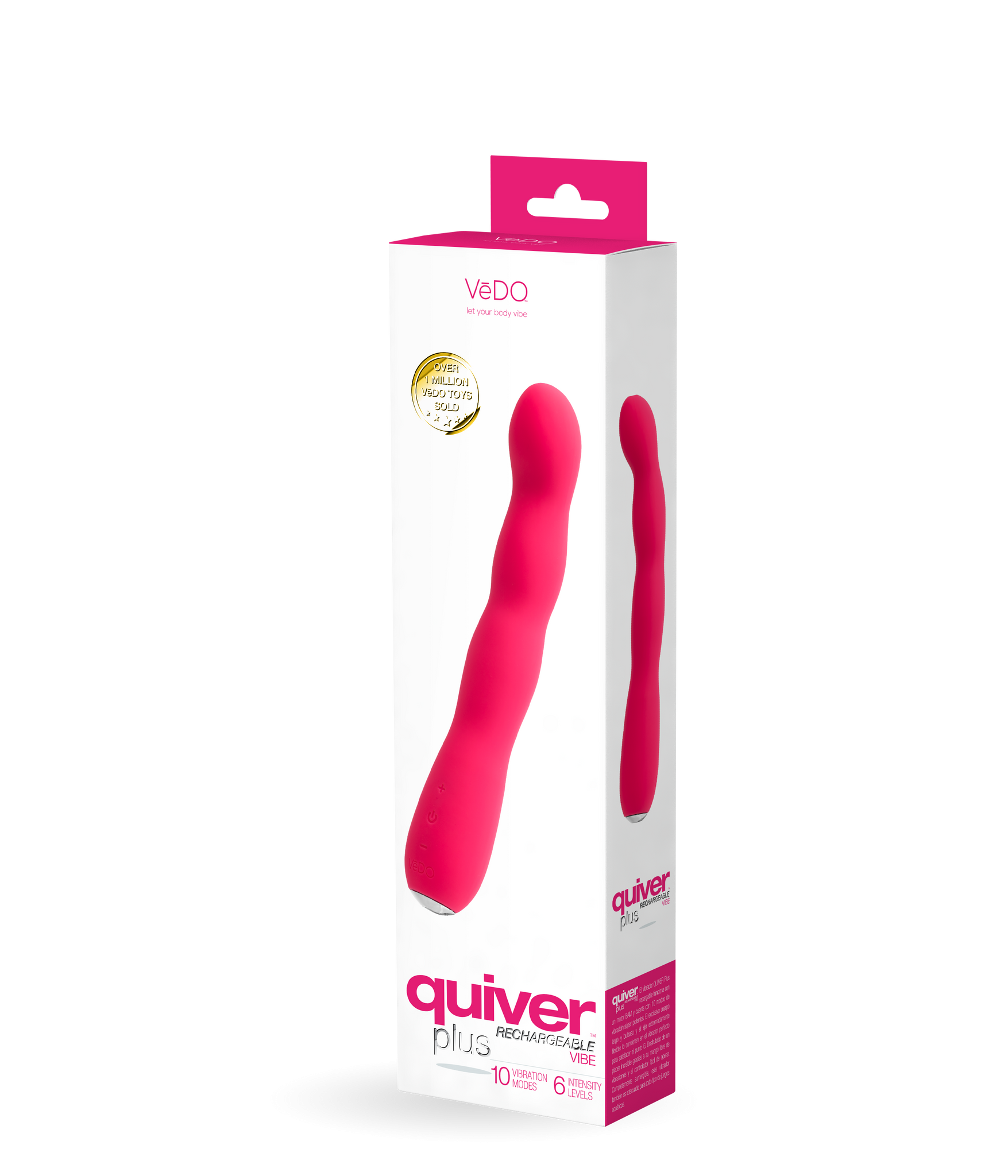 Vedo Quiver Plus Rechargeable Vibe Pink HUSH Canada