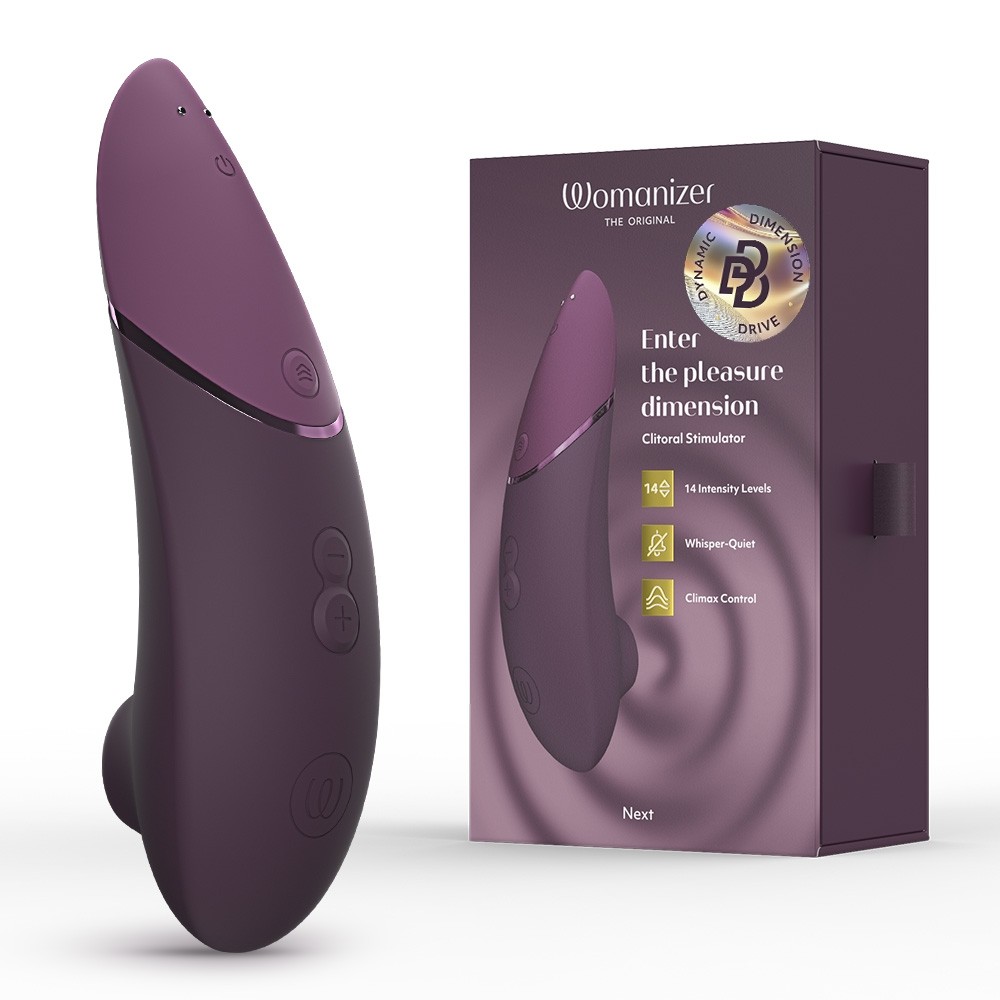 Womanizer Next 3D Pleasure Air Stimulator with Climax Control Deep Purple
