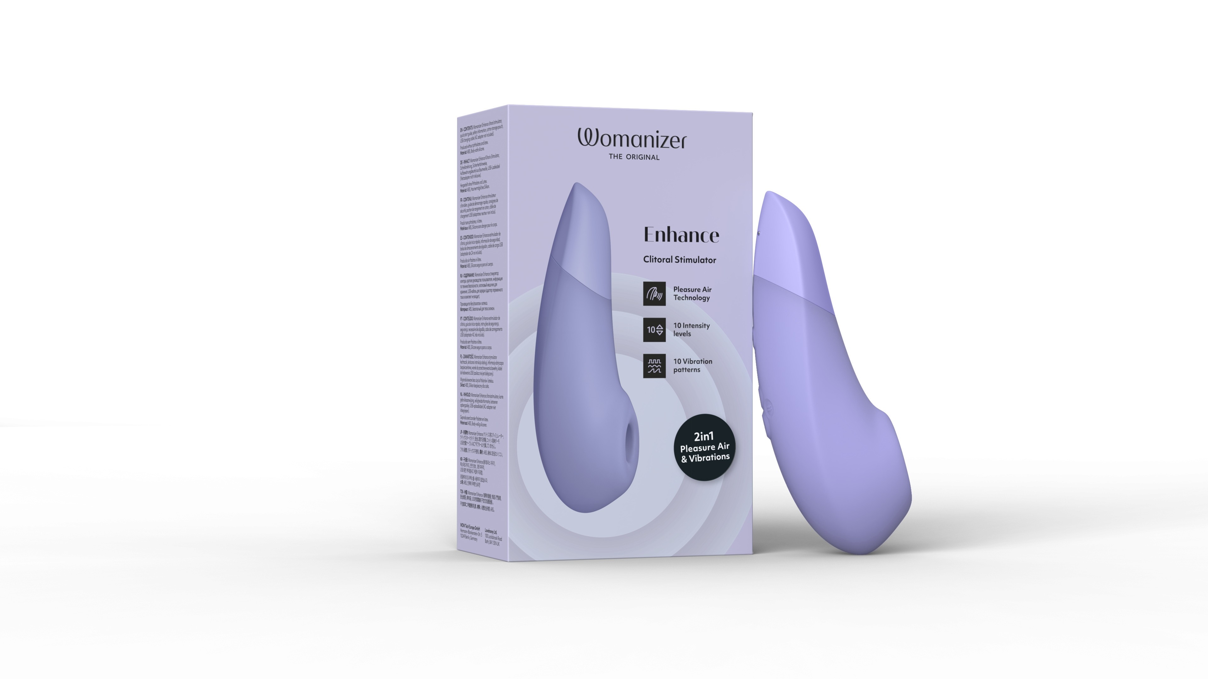Womanizer Enhance 2-in-1 Clitoral Stimulator with Pleasure Air & Vibrations Lilac