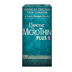 Kimono MicroThin Condoms With Aqua Lube 12 Pack