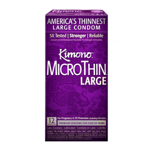 Kimono MicroThin Condoms Large 12 Pack