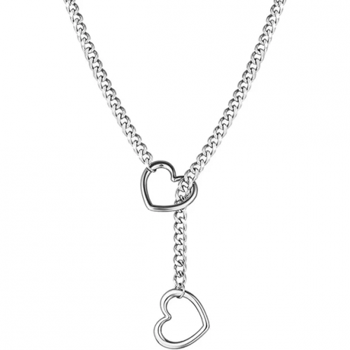 Pink Elephant Heart O Ring Slip Choke Chain
