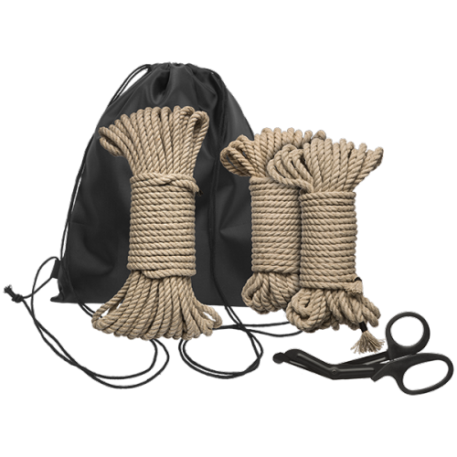 Doc Johnson Kink Bind & Tie Initiation Kit - 5 Piece Hemp Rope Kit 