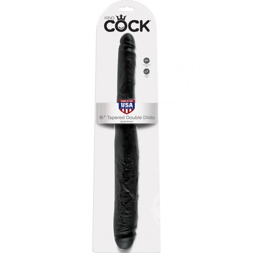 Pipedream King Cock Tapered Double Dildo Black 16 Inch