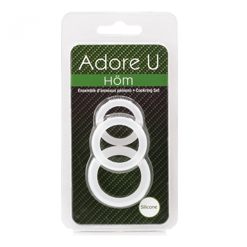Adore U Höm Cock Ring Set Clear