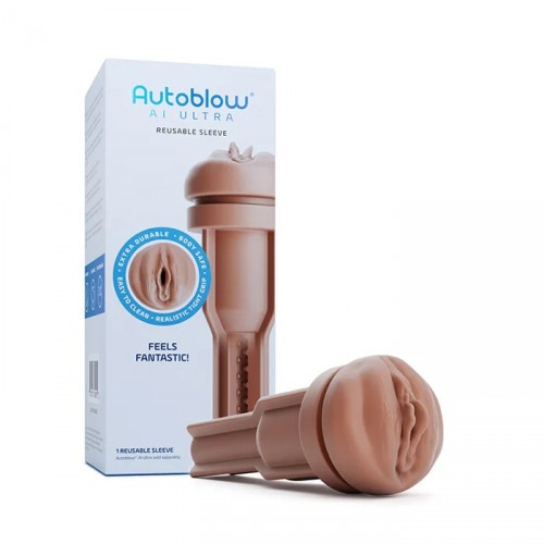 AutoBlow A.I. Ultra Interchangeable Vagina Sleeve Brown