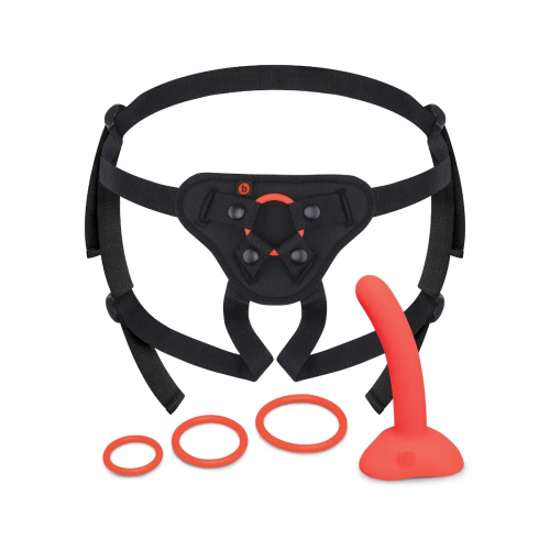 b-Vibe Beginners Strap-On Harness Set with 5-Inch Silicone Dildo Peg