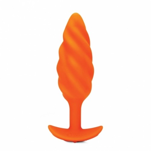B Vibe Swirl Vibrating Anal Plug Orange HUSH Canada 3