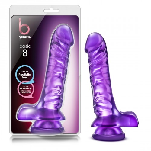 Blush Novelties B Yours Basic 8 Dildo Purple