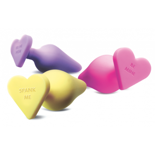 Blush 'Play With Me' Naughty Candy Hearts Anal Plugs