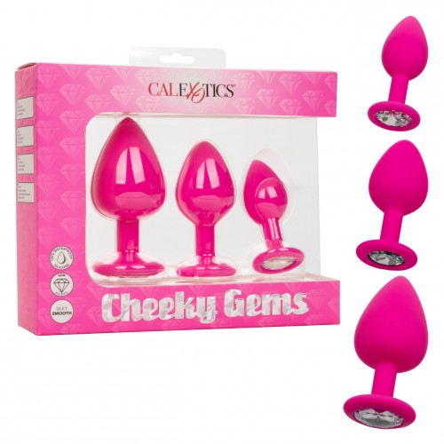 CalExotics Cheeky Gem Plug Set Pink