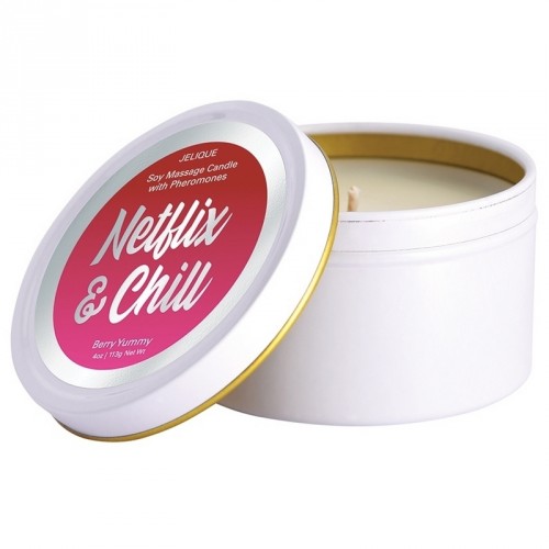 Classic Brands Jelique Massage Candle 4 oz Netflix & Chill Berry Yummy