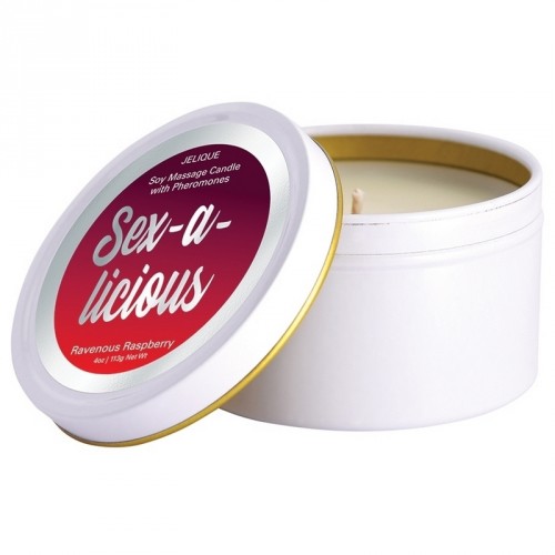 Classic Brands Jelique Massage Candle 4 oz Sex-a-Licious Ravenous Raspberry
