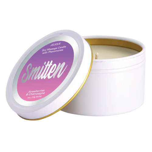 Classic Brands Jelique Massage Candle 4 oz Smitten Strawberry & Champagne