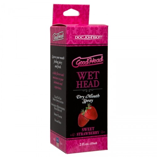 Doc Johnson Goodhead Wet Head Dry Mouth Spray Strawberry 2 oz