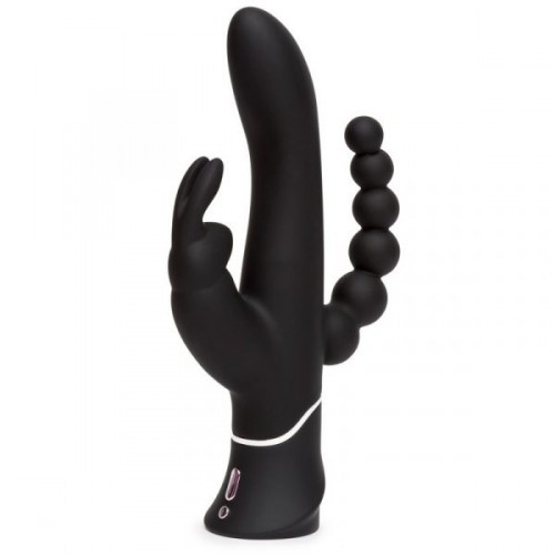 Happy Rabbit Rechargeable Triple Curve Rabbit Black