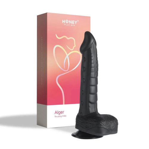 Honey Play Box Alger 8 inch Penis Thrusting Brown Dildo