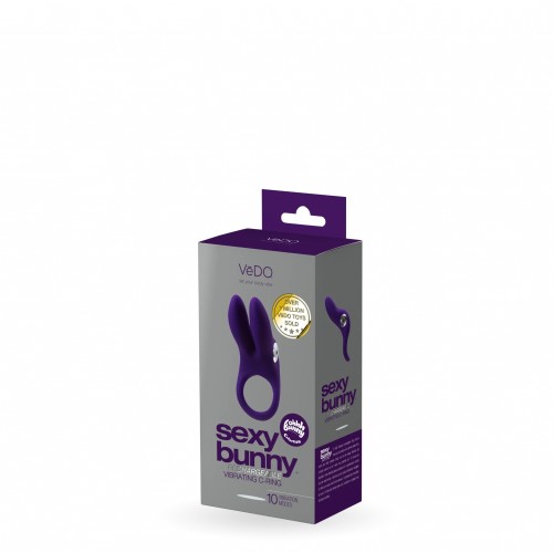 VeDO Sexy Bunny Rechargeable Erection Ring Purple 1