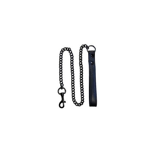 Rouge Leather Lead - Black with Black