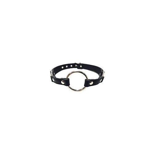 Rouge Leather O-Ring Gag - Black