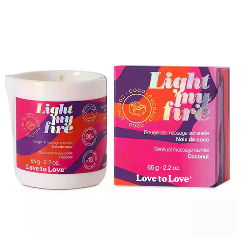 Love to Love Light My Fire Massage Candle 65g Coconut
