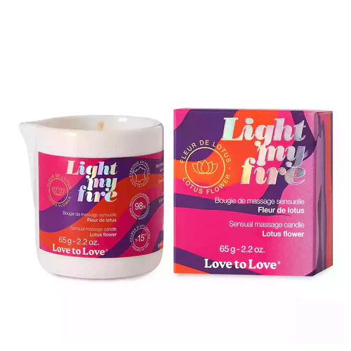 Love to Love Light My Fire Massage Candle 65g Lotus Flower