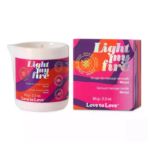 Love to Love Light My Fire Massage Candle 65g Monoi