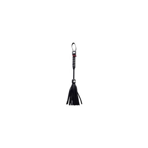 Rouge Mini Leather Flogger 10" - Black