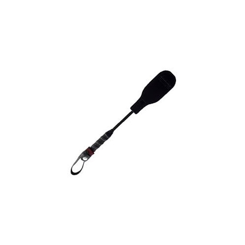 Rouge Mini Leather Oval Paddle Crop 10" - Black