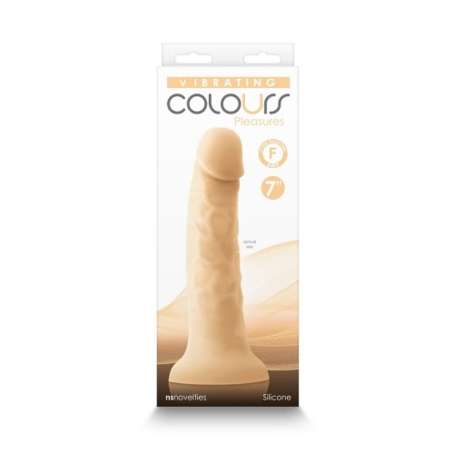 NS Novelties Colours Pleasures 7" Vibrating Dildo White