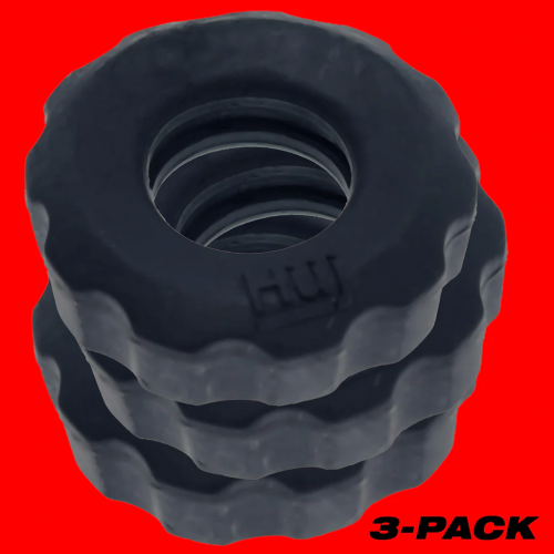 Oxballs Superhuj Cock Ring 3 Pack Tar Ice