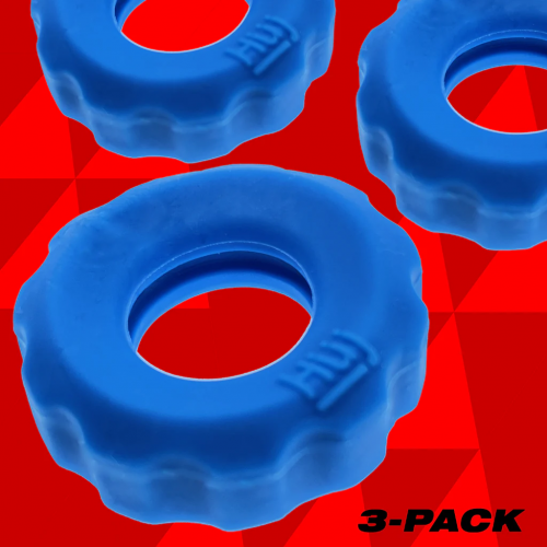 Oxballs Superhuj Cock Ring 3 Pack Teal Ice