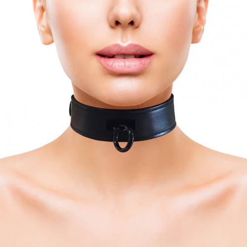 Rouge Leather Collar Black