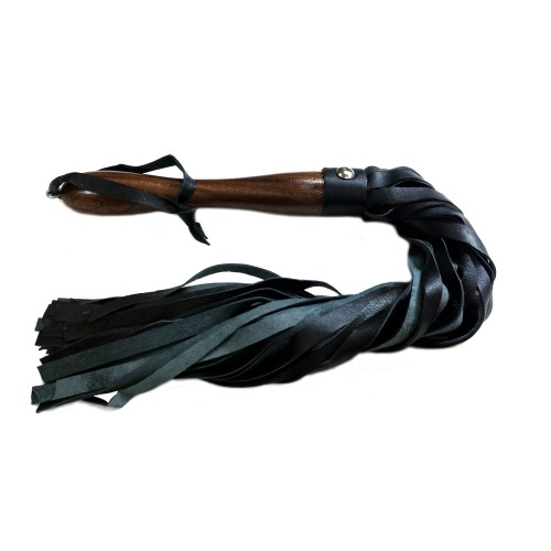 Rouge  Wooden Handle Leather Flogger