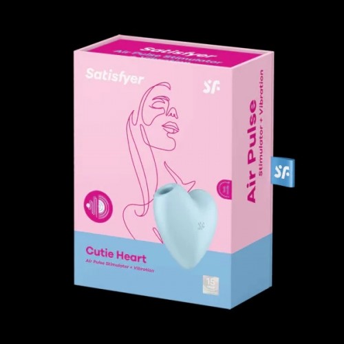 Satisfyer Cutie Heart Air Pulse Stimulator + Vibration Blue