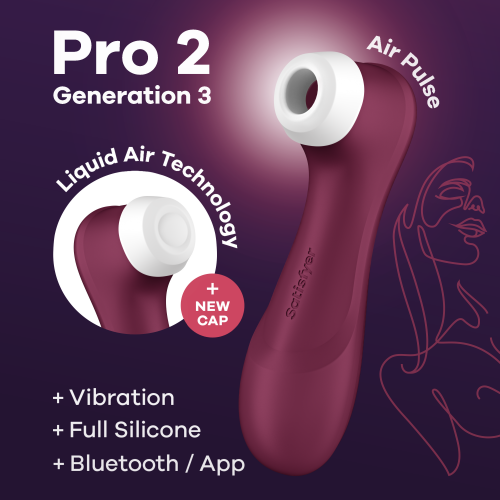 Satisfyer Pro 2 Generation 3 Double Air Pulse Vibrator Connected App Red