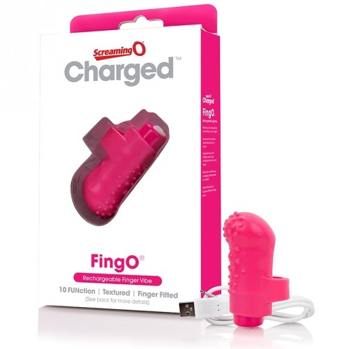 Screaming O CHARGED FingO Mini Finger Vibrator Pink